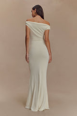 Kinsley Slinky Maxi Dress With Hardware - Ivory