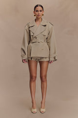 Alden High Waisted Short - Pebble