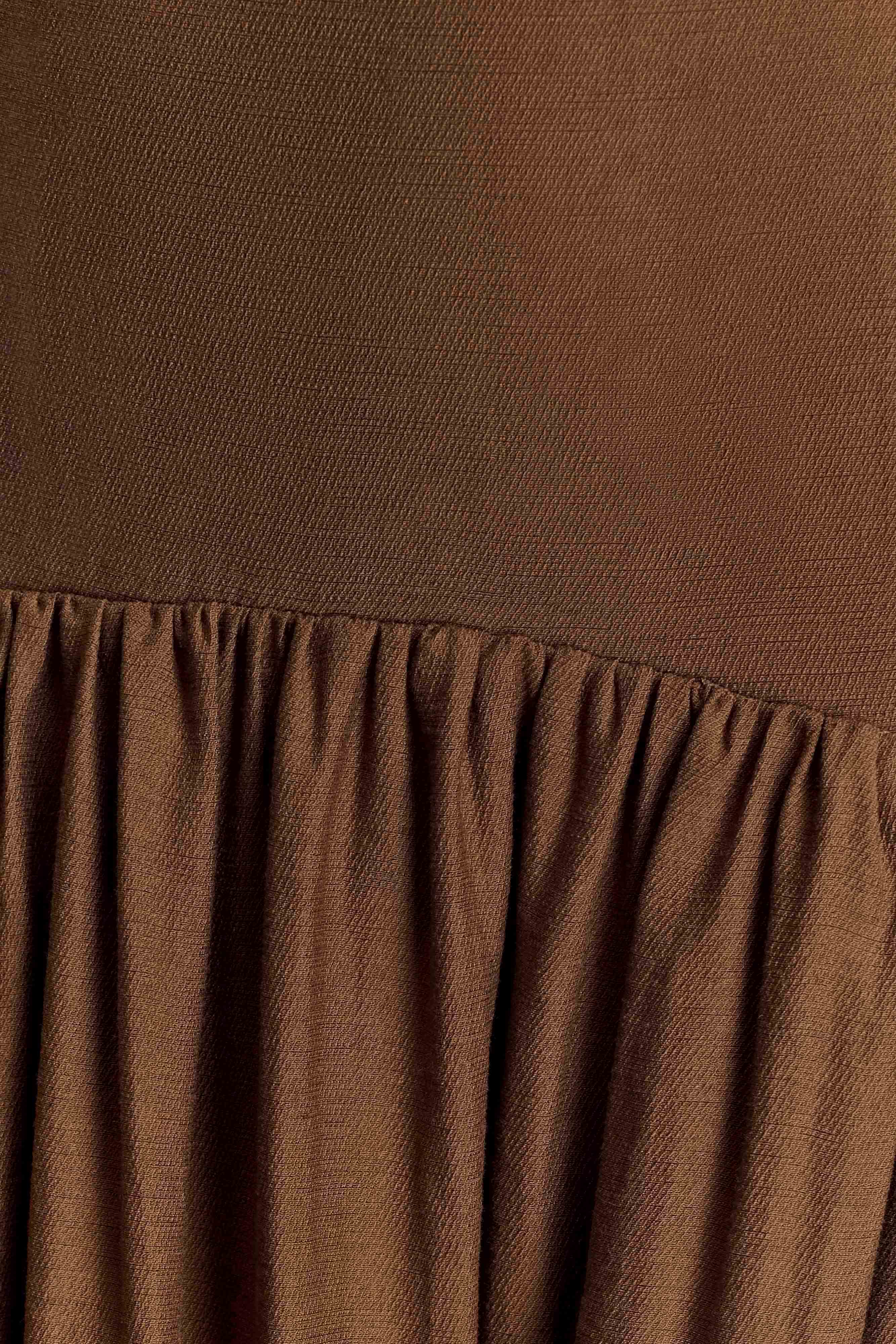 Darling Linen Maxi Dress - Chocolate