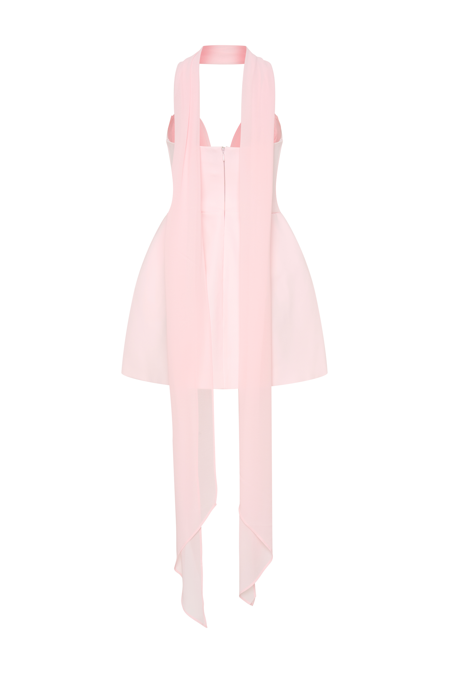 Orellia Strapless Suiting Mini Dress - Soft Pink
